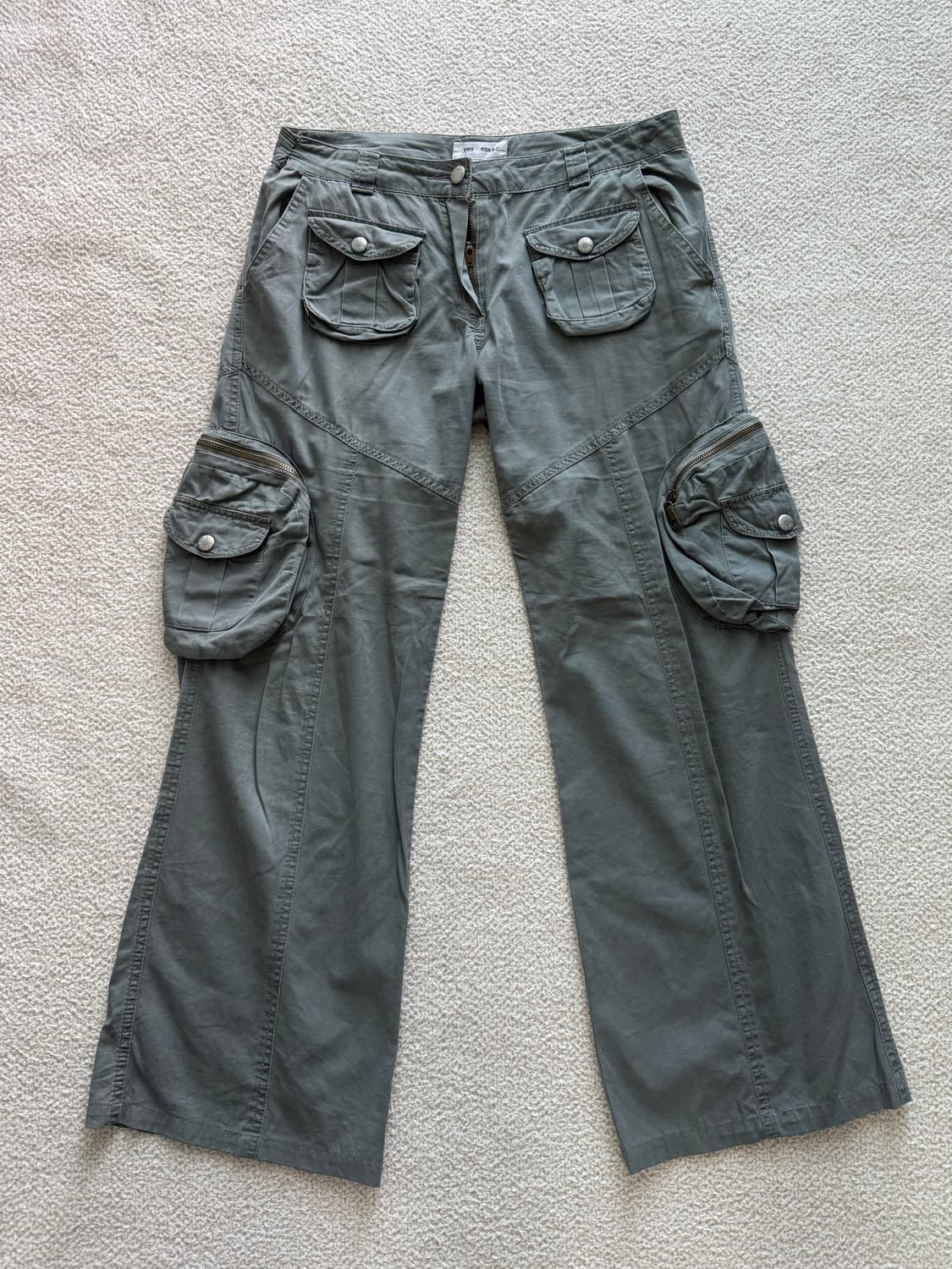 gray cargo semi bootcut pants 세미부츠컷 그레이 상품이미지1