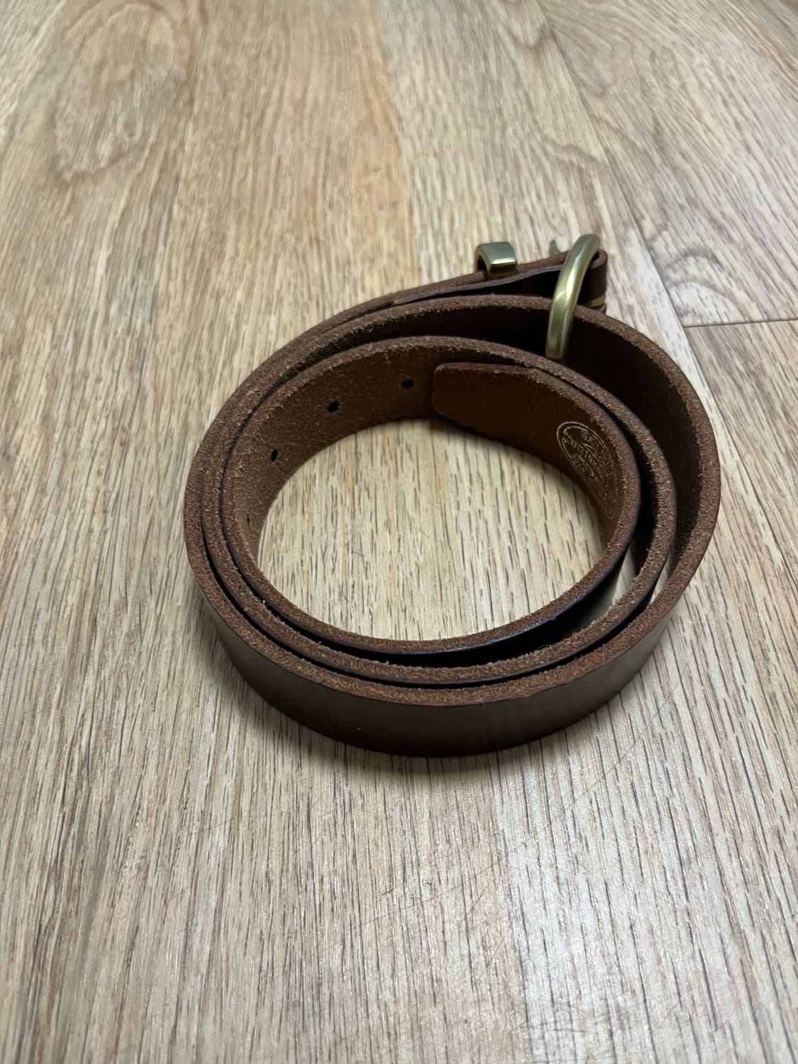 [새상품] 아웃스탠딩 빈티지 베이직 벨트 브라운 상품이미지3