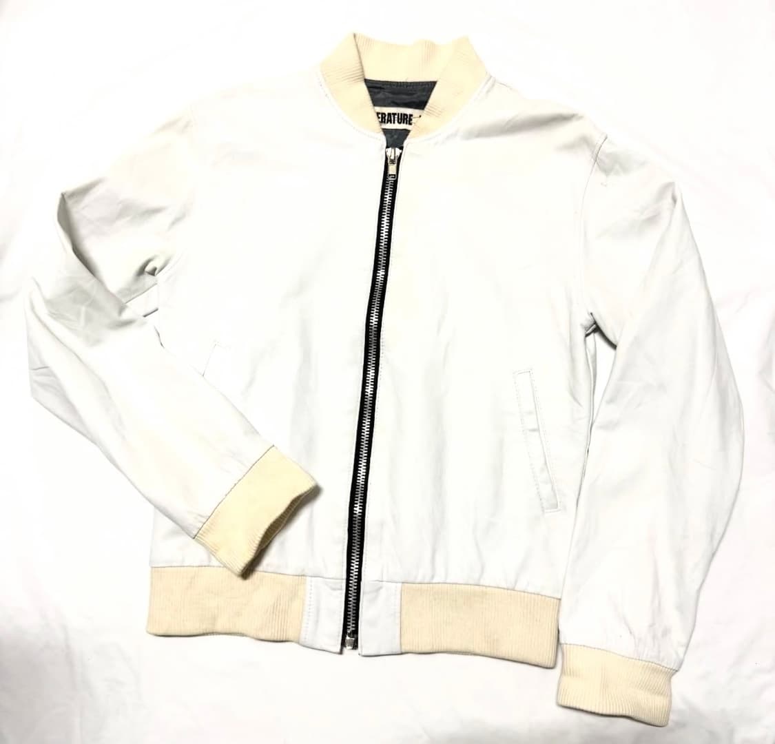 Literature Noir - 레더 블루종 자켓 상품이미지1