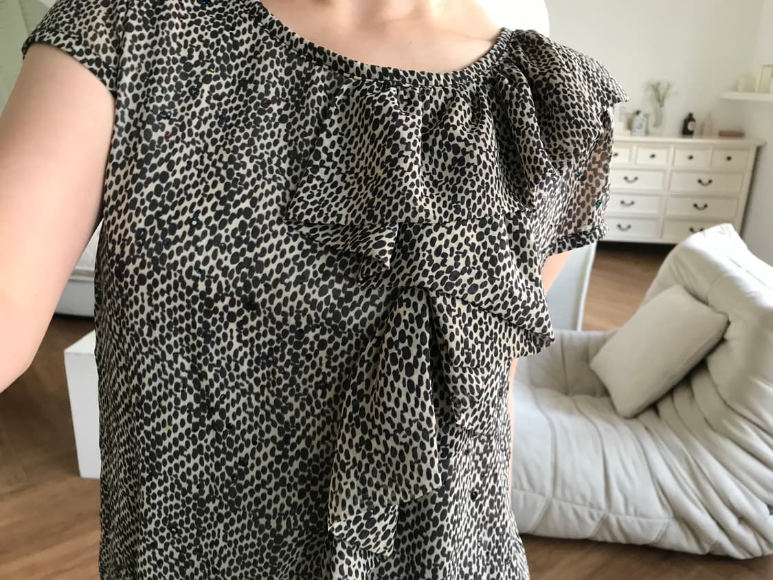 vintage pattern ruffle one-piece  상품이미지3