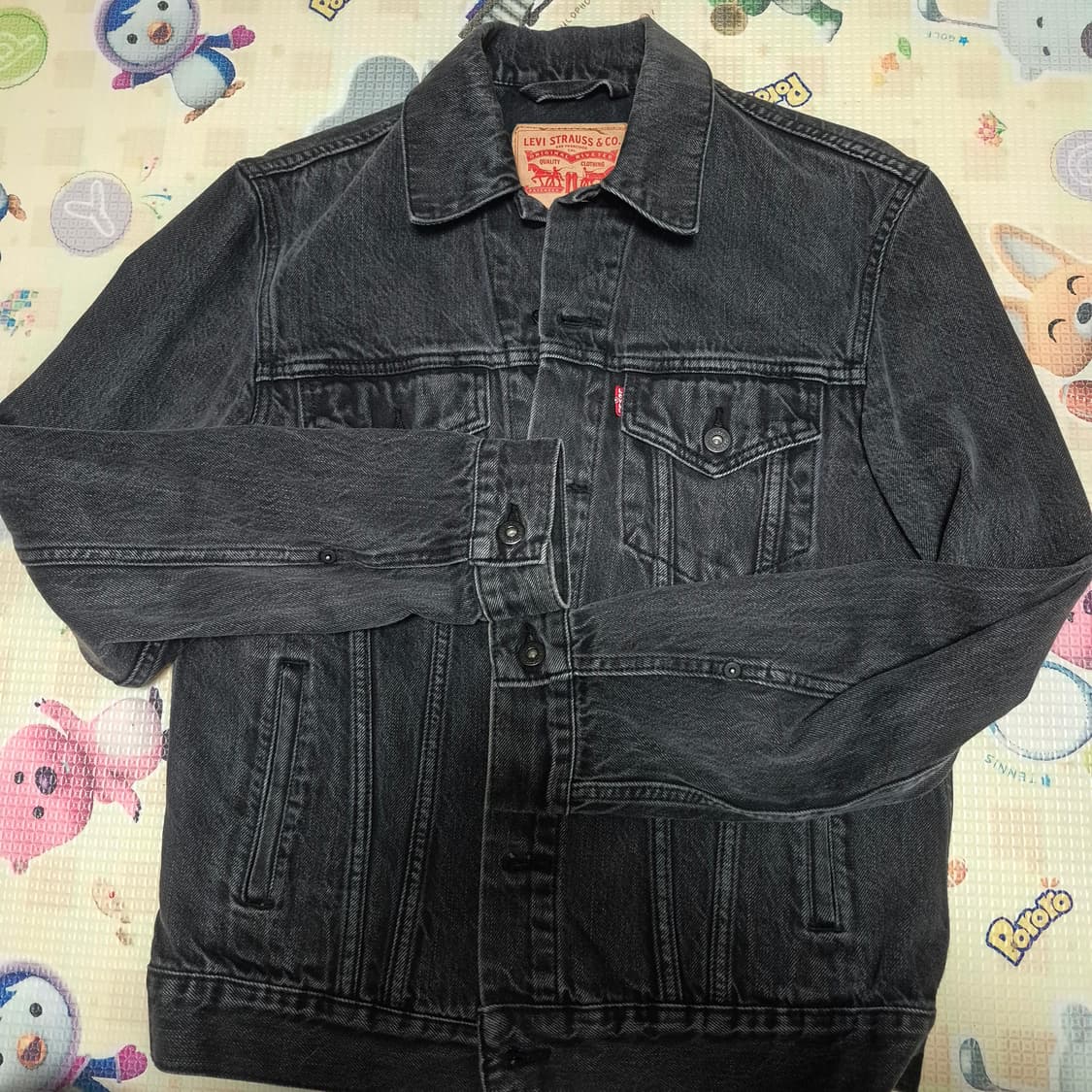리바이스 흑청 데님 트러커 자켓 상품이미지3