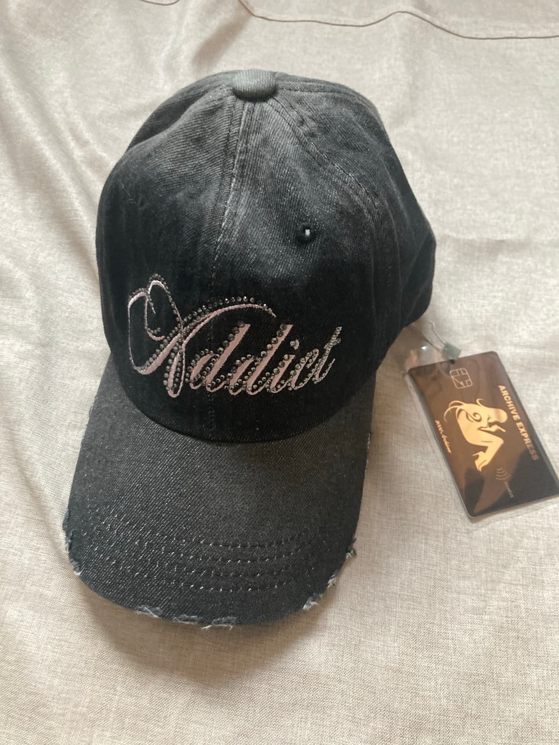 2000아카이브스 SPIKE ADDICT CAP (BLACK DENIM) 상품이미지4