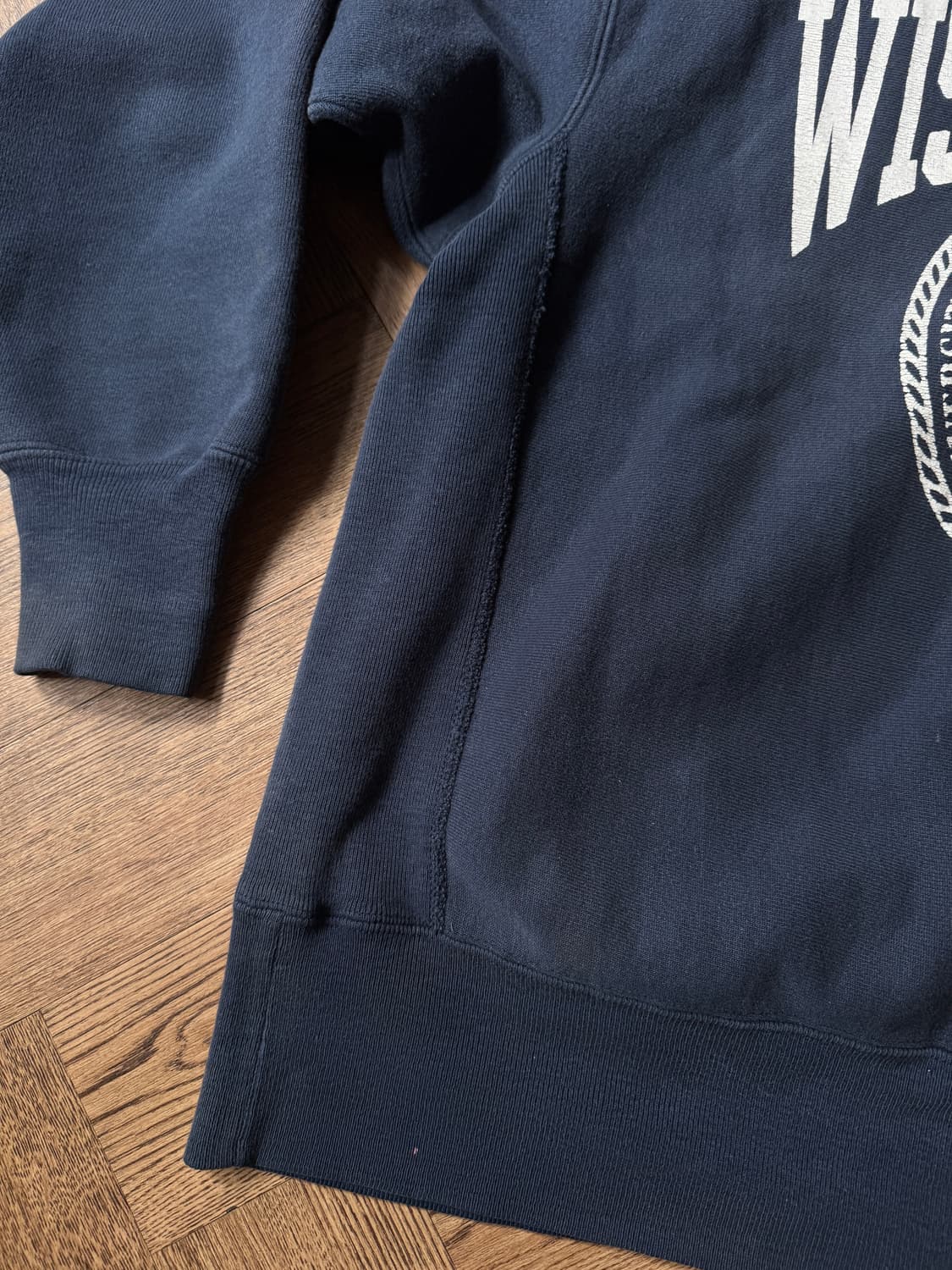 [L]80's 챔피온 리버스위브 USA Made 위스콘신 페이딩 스웻셔츠 상품이미지4