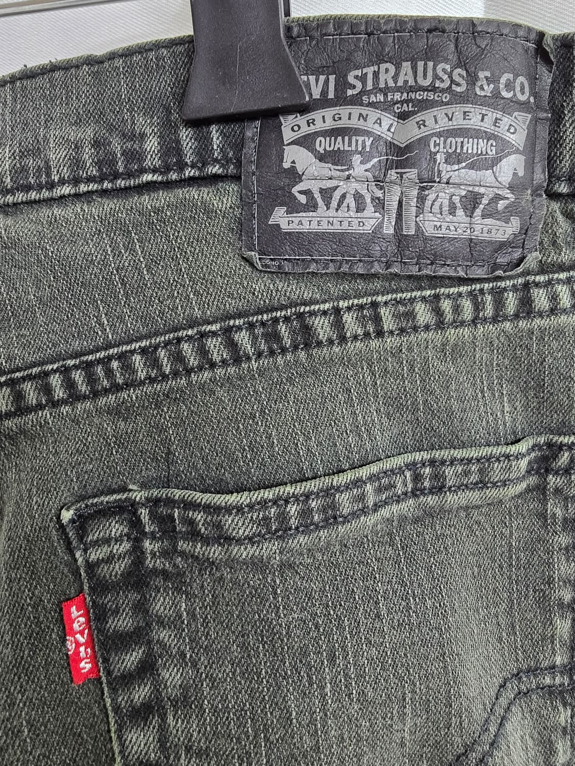 리바이스 청바지 빈티지 워싱 카키색 데님 (1876) 상품이미지3