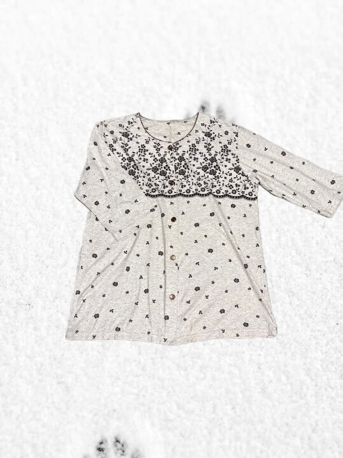 Brown flower cardigan 상품이미지1