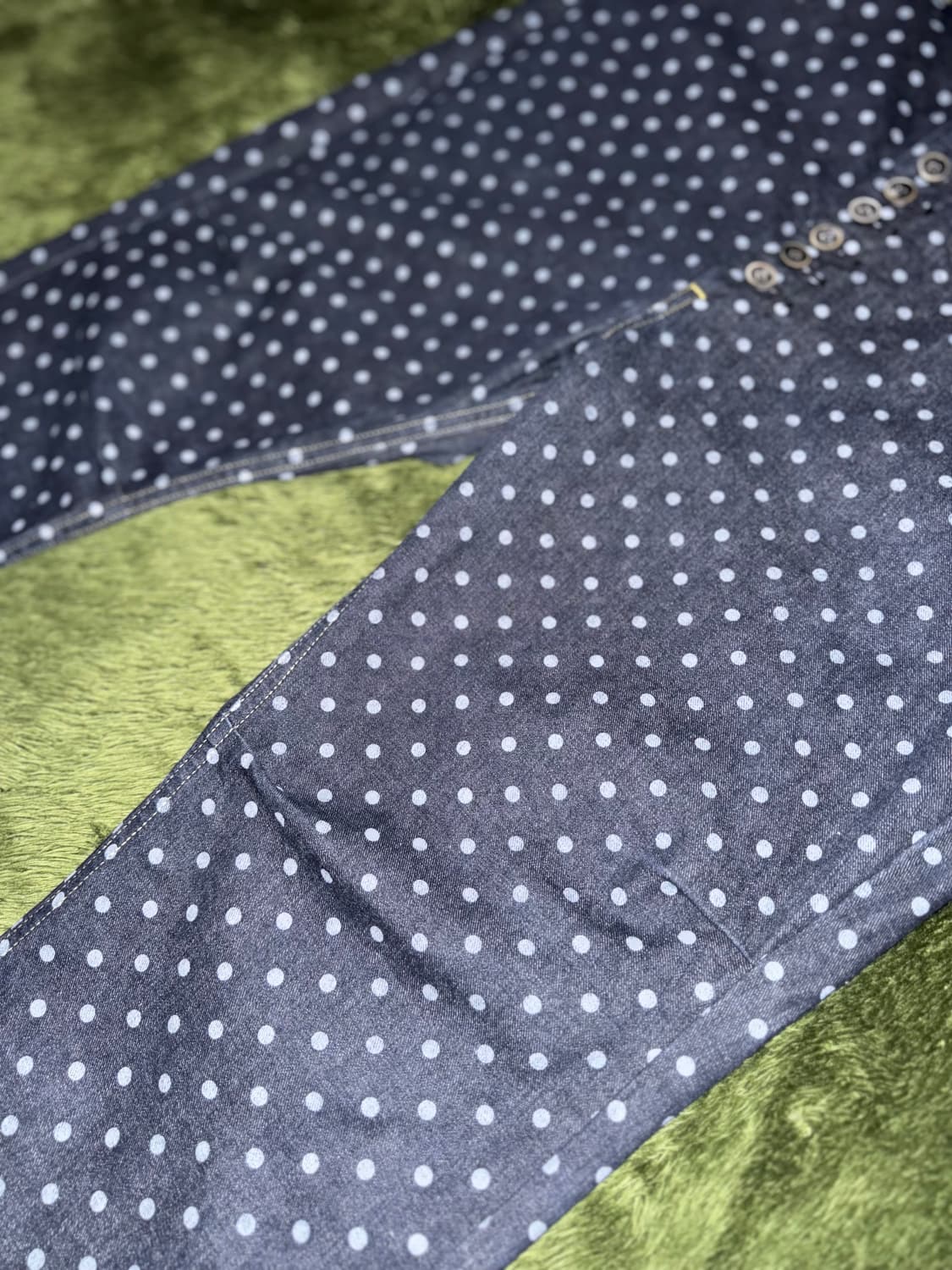 [2] KAPITAL 캐피탈 도트 패턴 버튼 플라이 데님 팬츠 상품이미지6