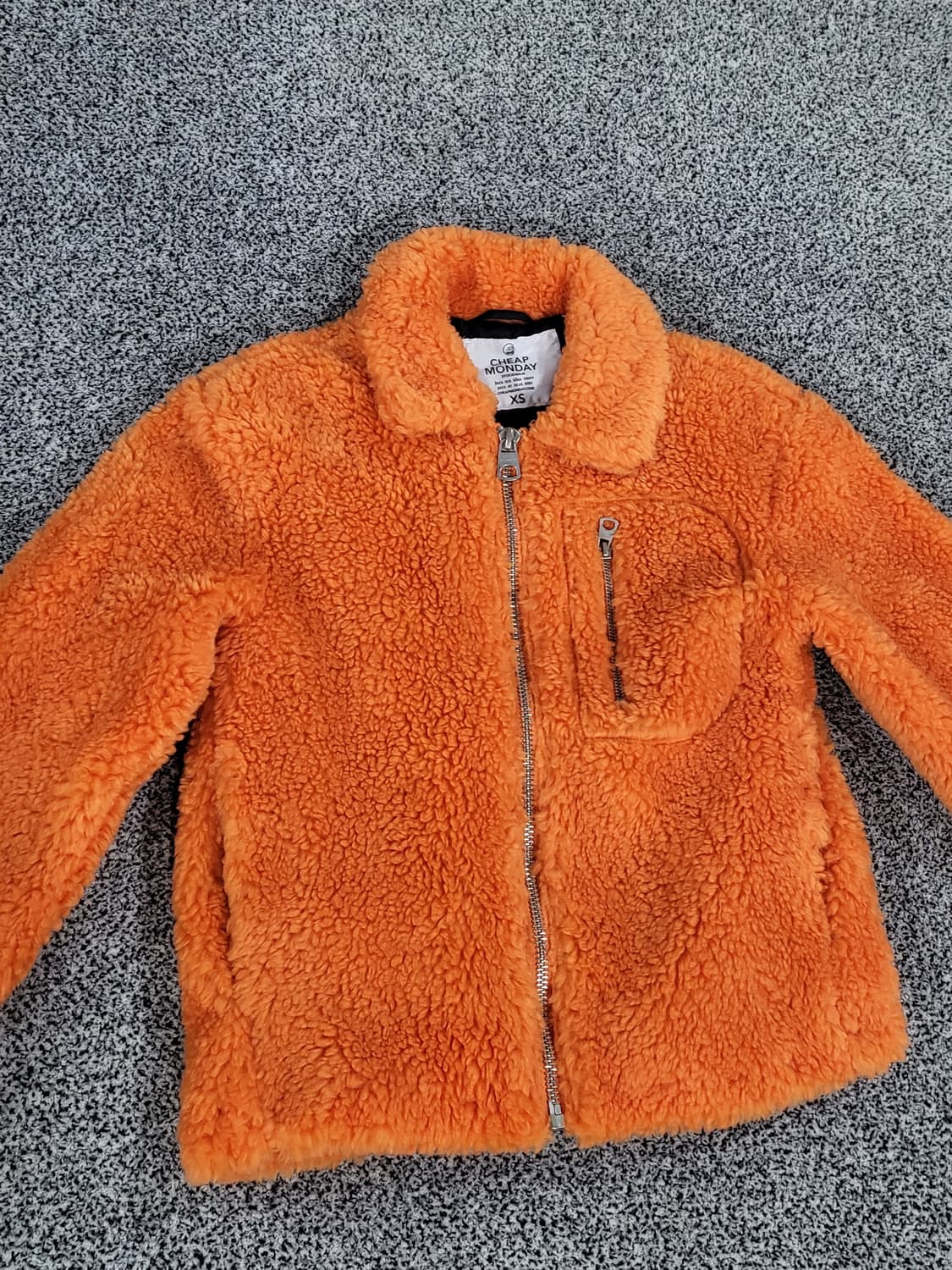 주황 컬러 퍼 자켓(Cheap Monday)-유아동용 상품이미지2