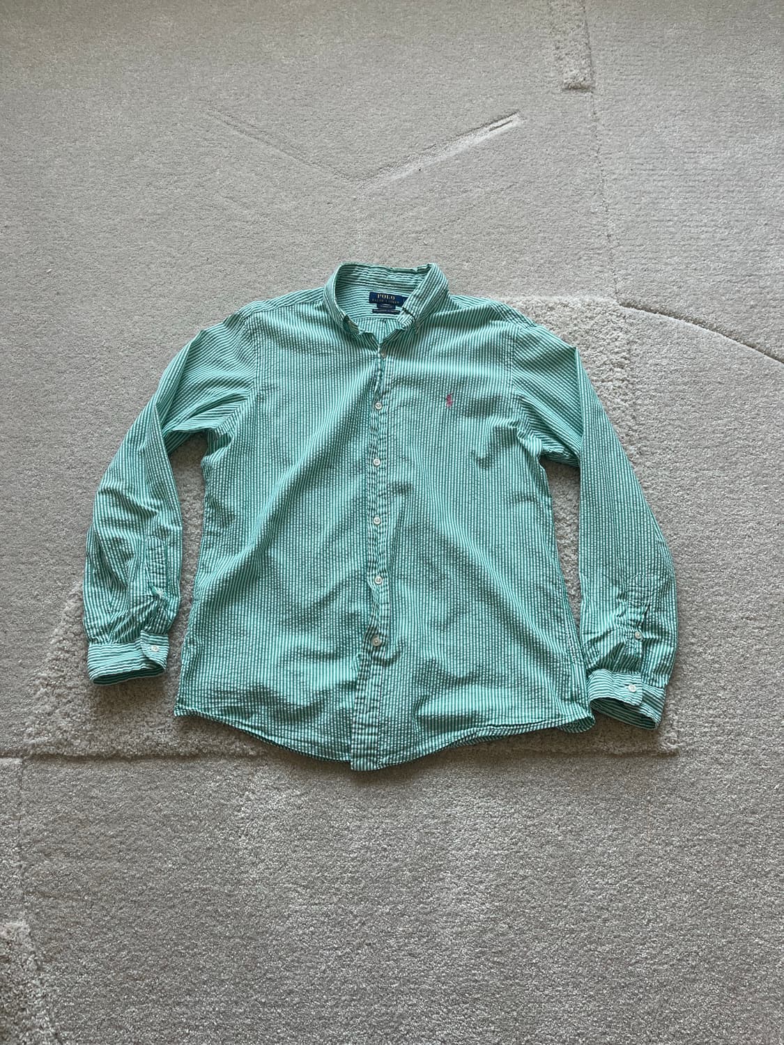 폴로 랄프로렌 시어서커 스트라이프 셔츠 (103-105) 상품이미지2