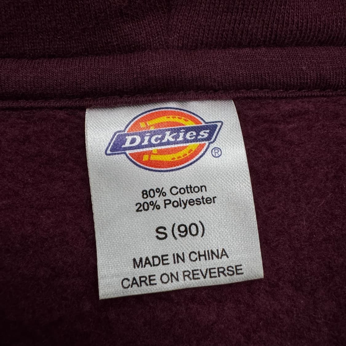 디키즈 스케이터 아치로고 버건디 후드집업 상품이미지5