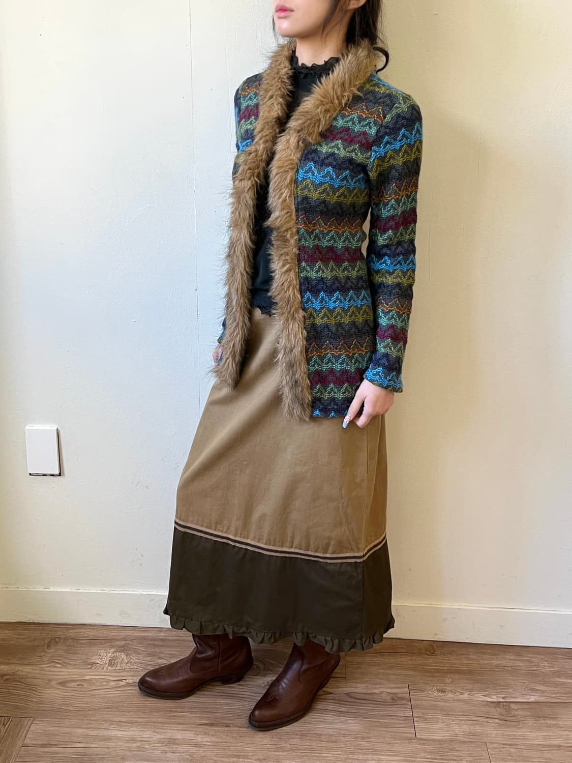 ANDISSTION 퍼 하트 가디건 상품이미지7