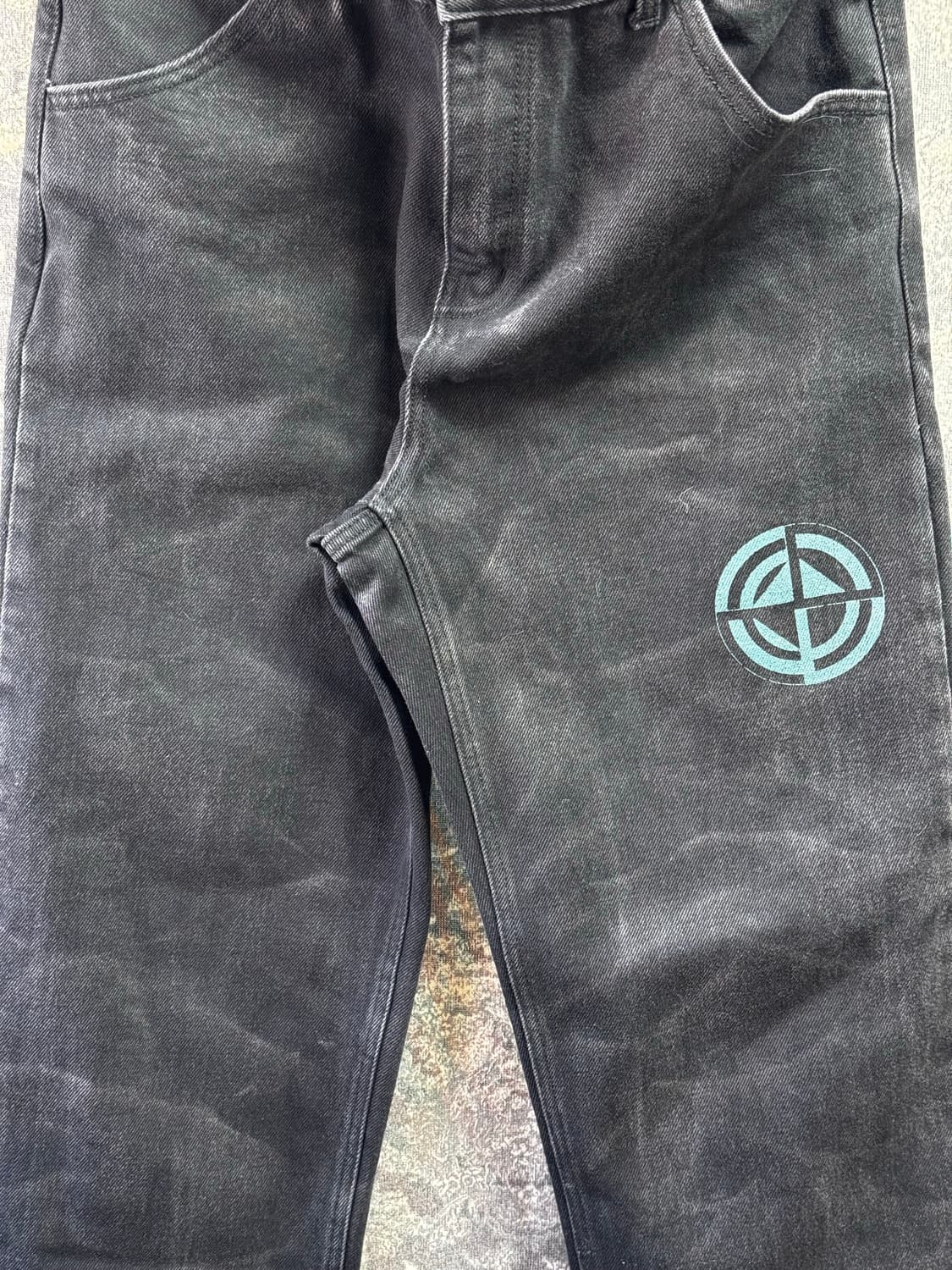 plastic product mpa 플라스틱프로덕트 페인팅 데님 팬츠 상품이미지4