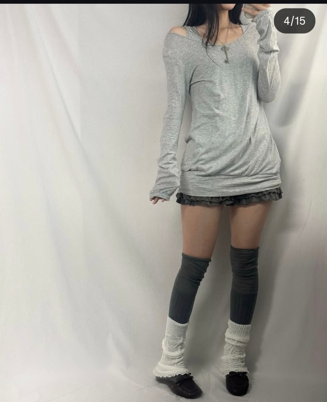 빈티지 롱슬리브 미니원피스 상품이미지1