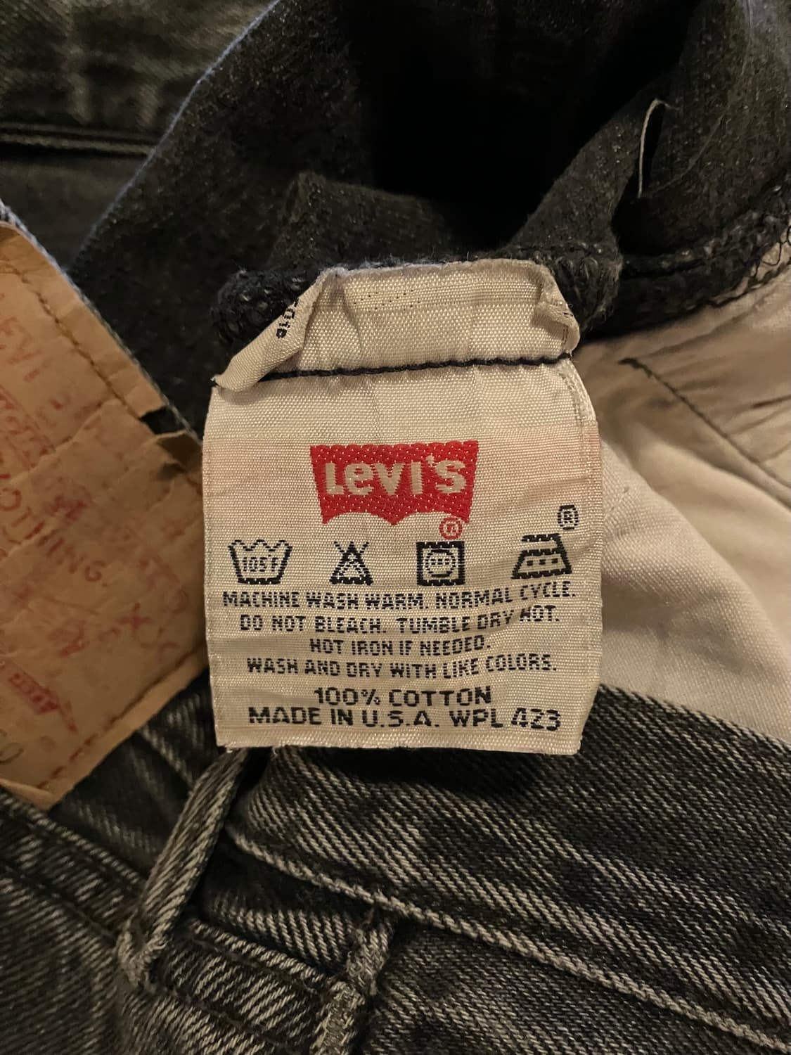 90s USA 빈티지 리바이스 501 0660 블랙진 흑청 데님 팬츠 상품이미지9