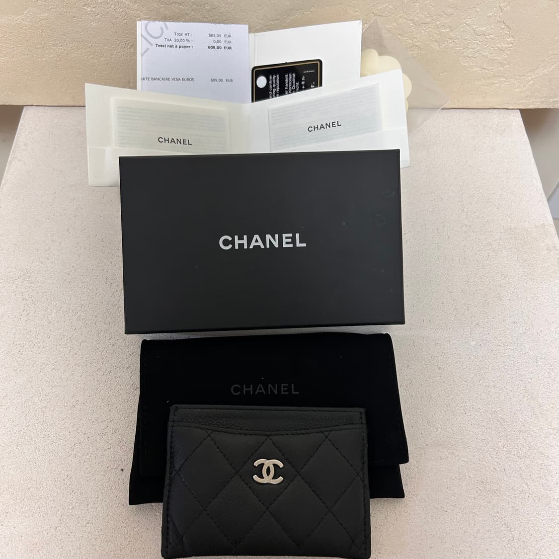 샤넬 캐비어 카드지갑 은장 블랙(풀박스/영수증포함) 상품이미지1