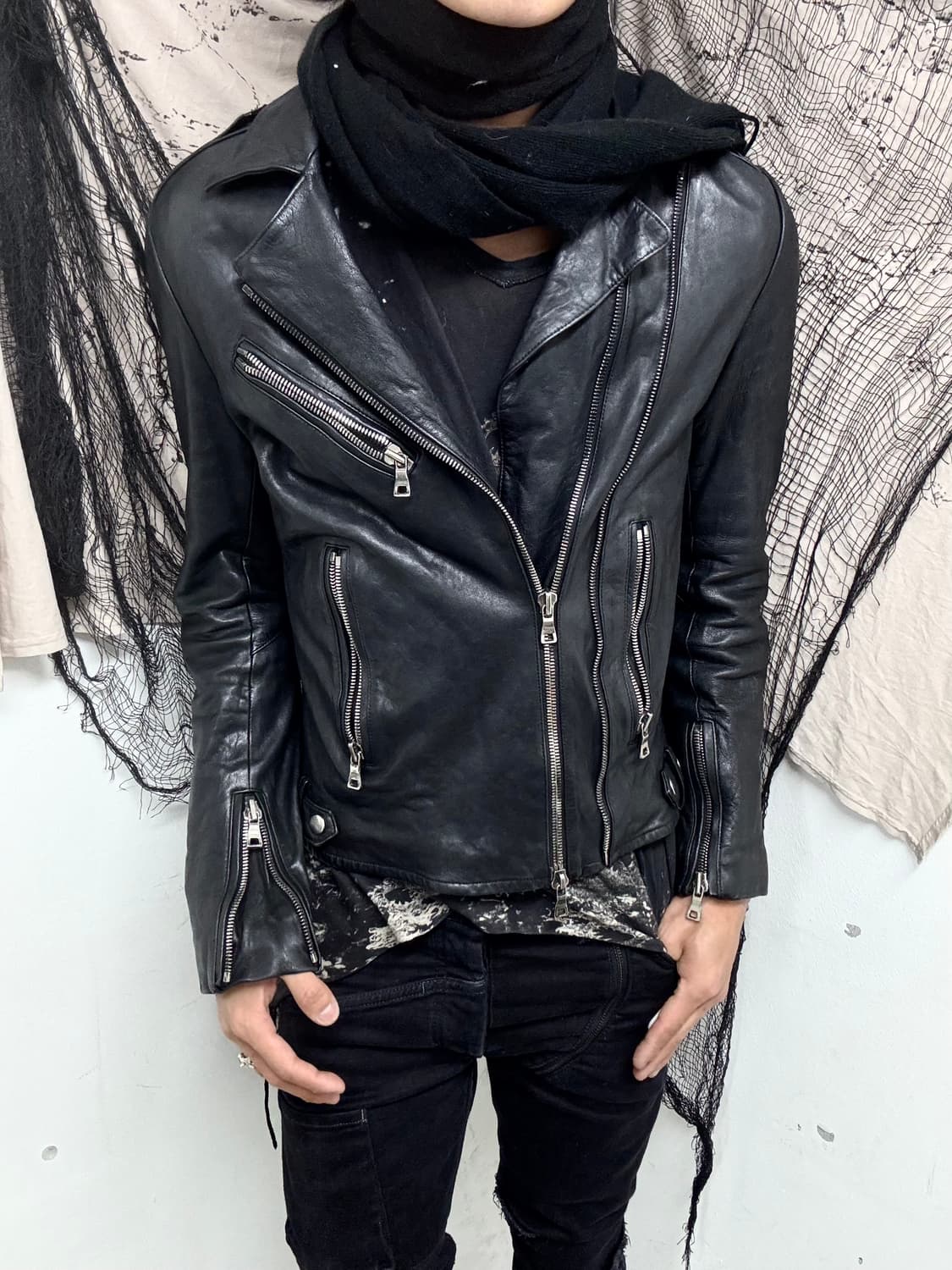[DUDE LINE]LambSkin 2Zipper 2-Way Leathe 상품이미지9