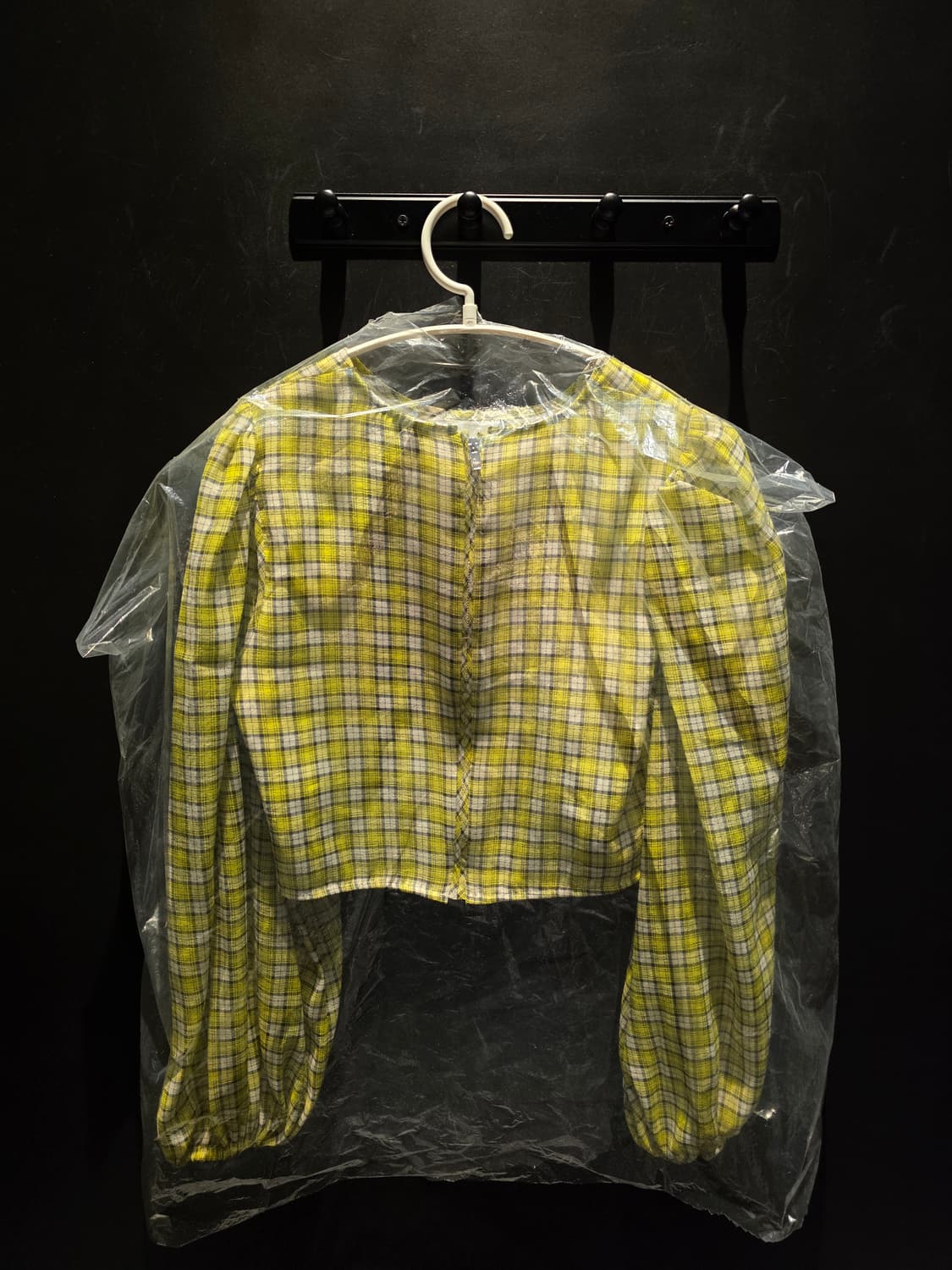 Ganni 체크 엘로우 블라우스 상품이미지6