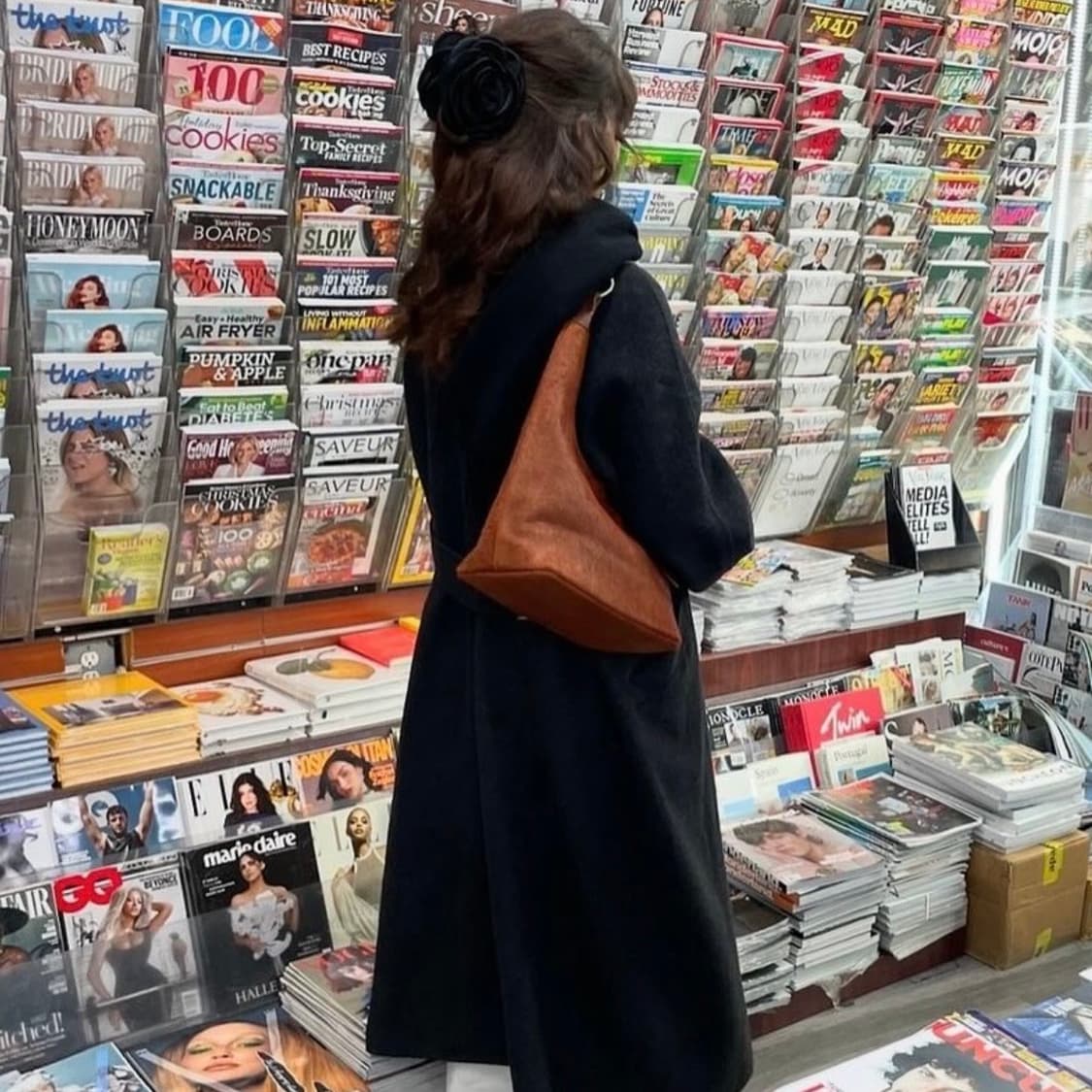 SILFEN lola 브라운 헤어 레더백 상품이미지2