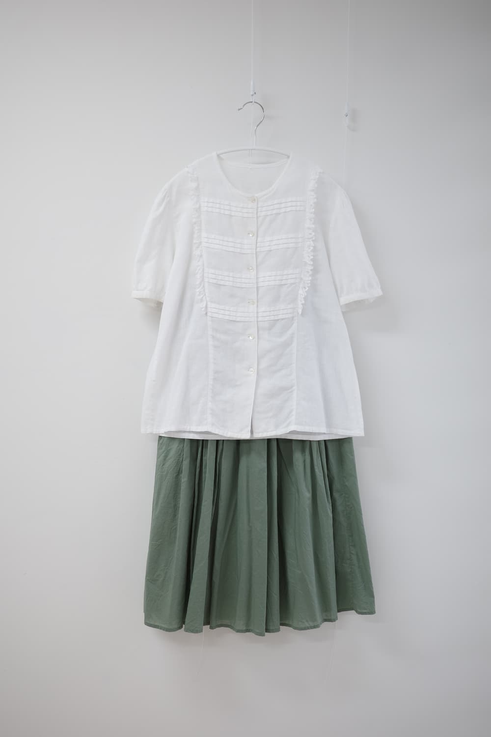 White frill lace cotton blouse 상품이미지5