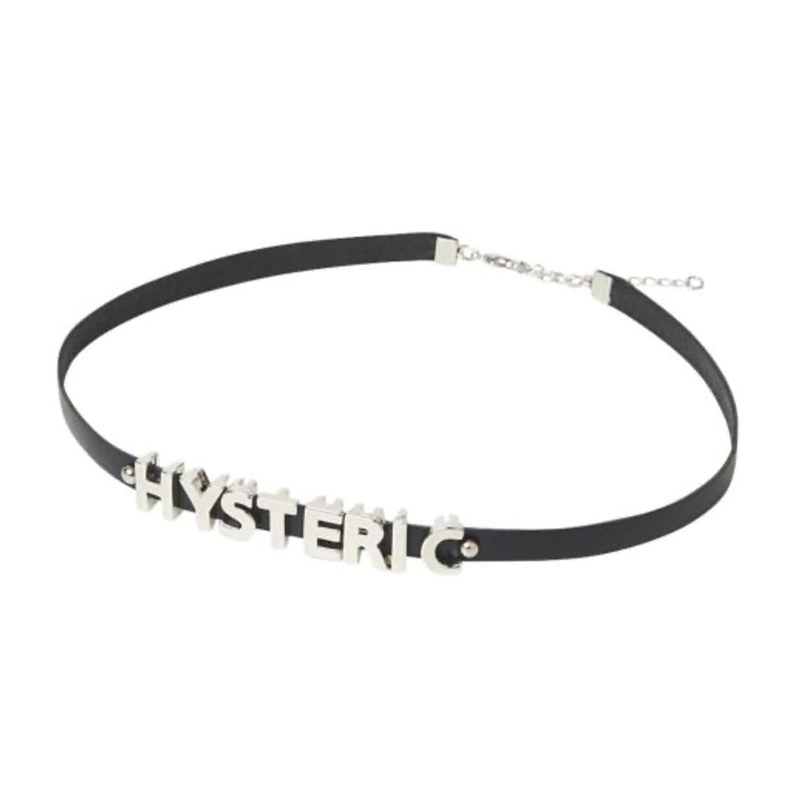 히스테릭 글래머 레더 실버 초커 목걸이 상품이미지1