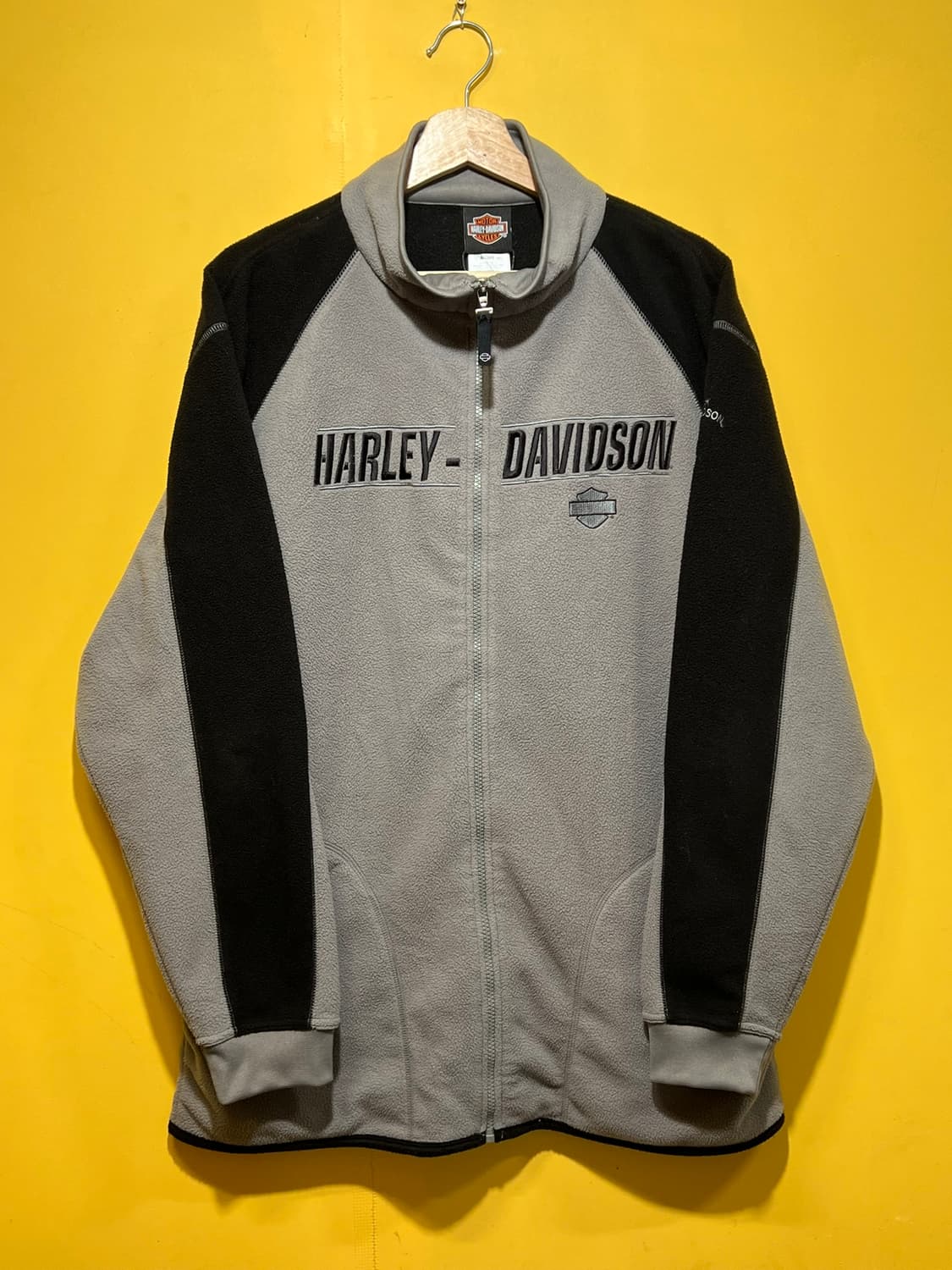 [XL] 할리데이비슨 클래식 로고 배색 플리스 자켓 상품이미지1