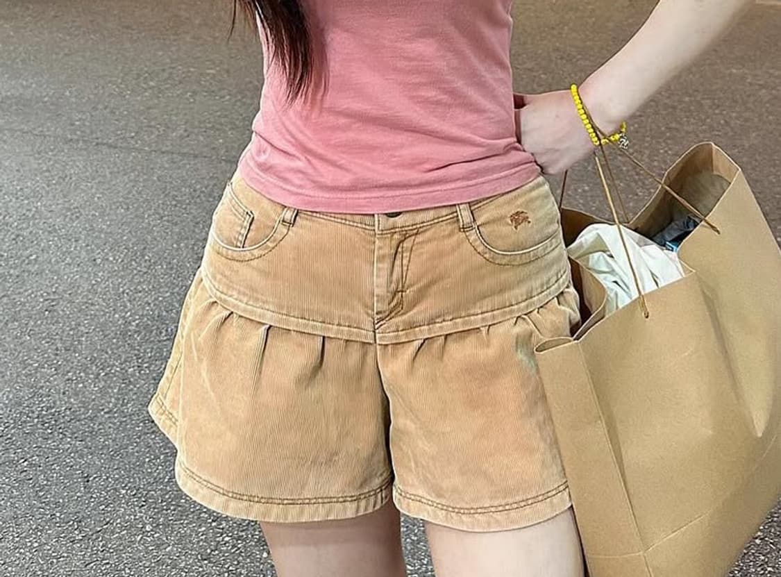 버버리 블루라벨 코듀로이 반바지 상품이미지1