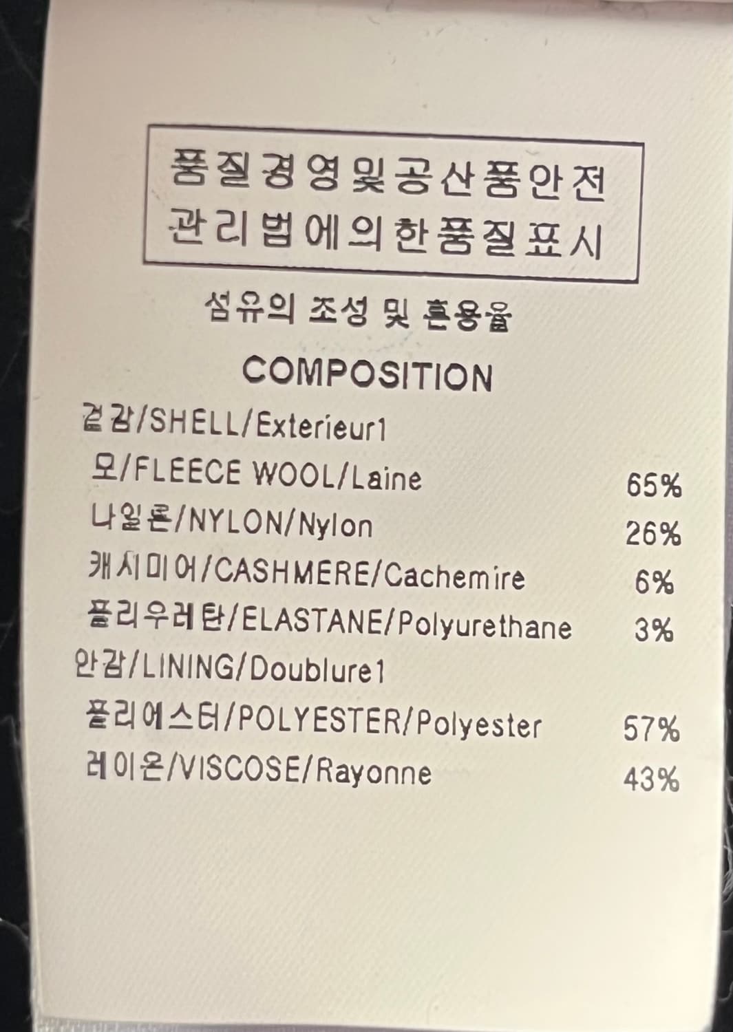 솔리드옴므 네이비 세미오버핏 핸드메이드 코트 48사이즈 상품이미지4