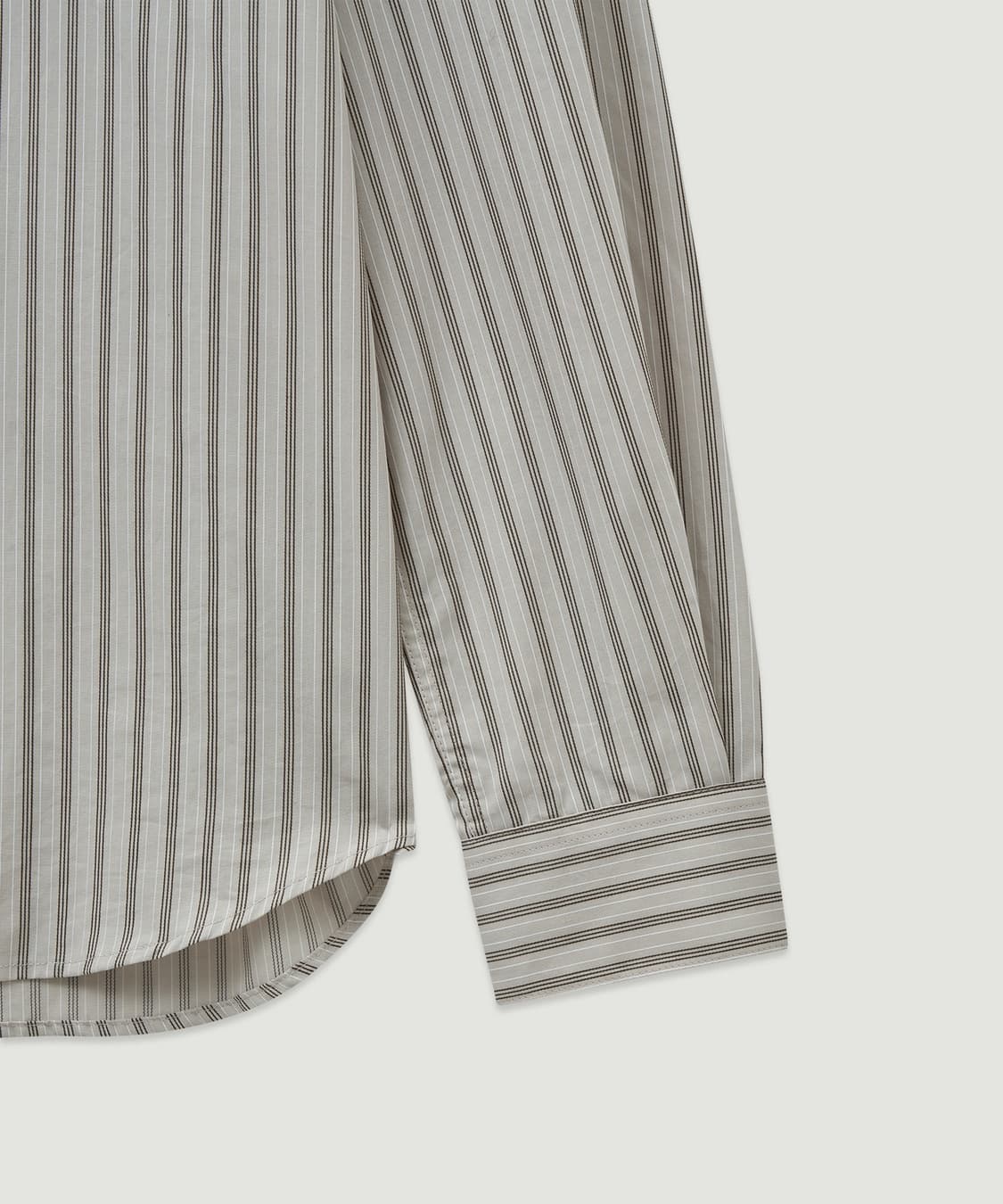 48) 엘무드 베르토 오가닉 코튼 셔츠 BEIGE STRIPE 상품이미지3