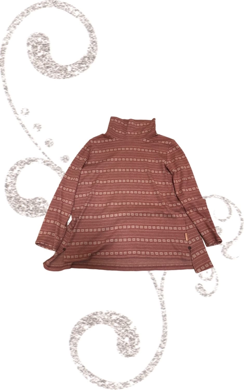 {CROCODILE} Pink Snowflake 3/4sleeve 상품이미지1