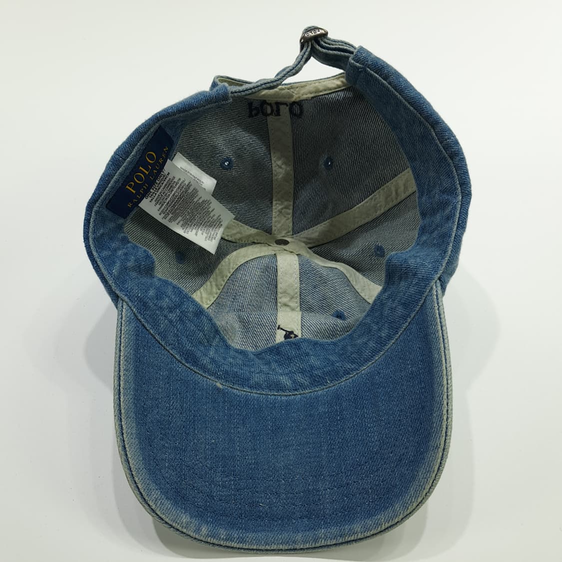 CN737 폴로 랄프로렌 데님 블랙 자수 볼캡 모자 상품이미지7
