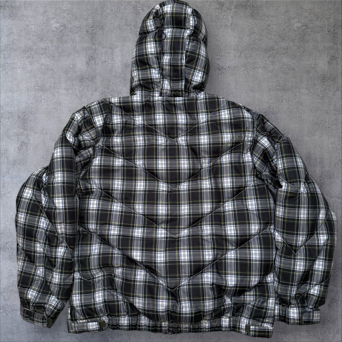 00s 스투시 체크 푸퍼 다운 자켓 블랙 상품이미지9