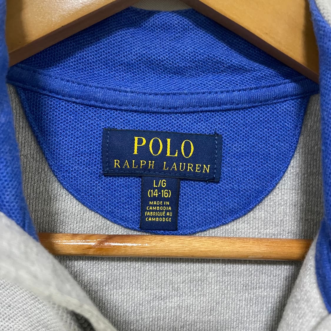 폴로 랄프로렌 하프집업 맨투맨 회색 L 빈티지 상품이미지3