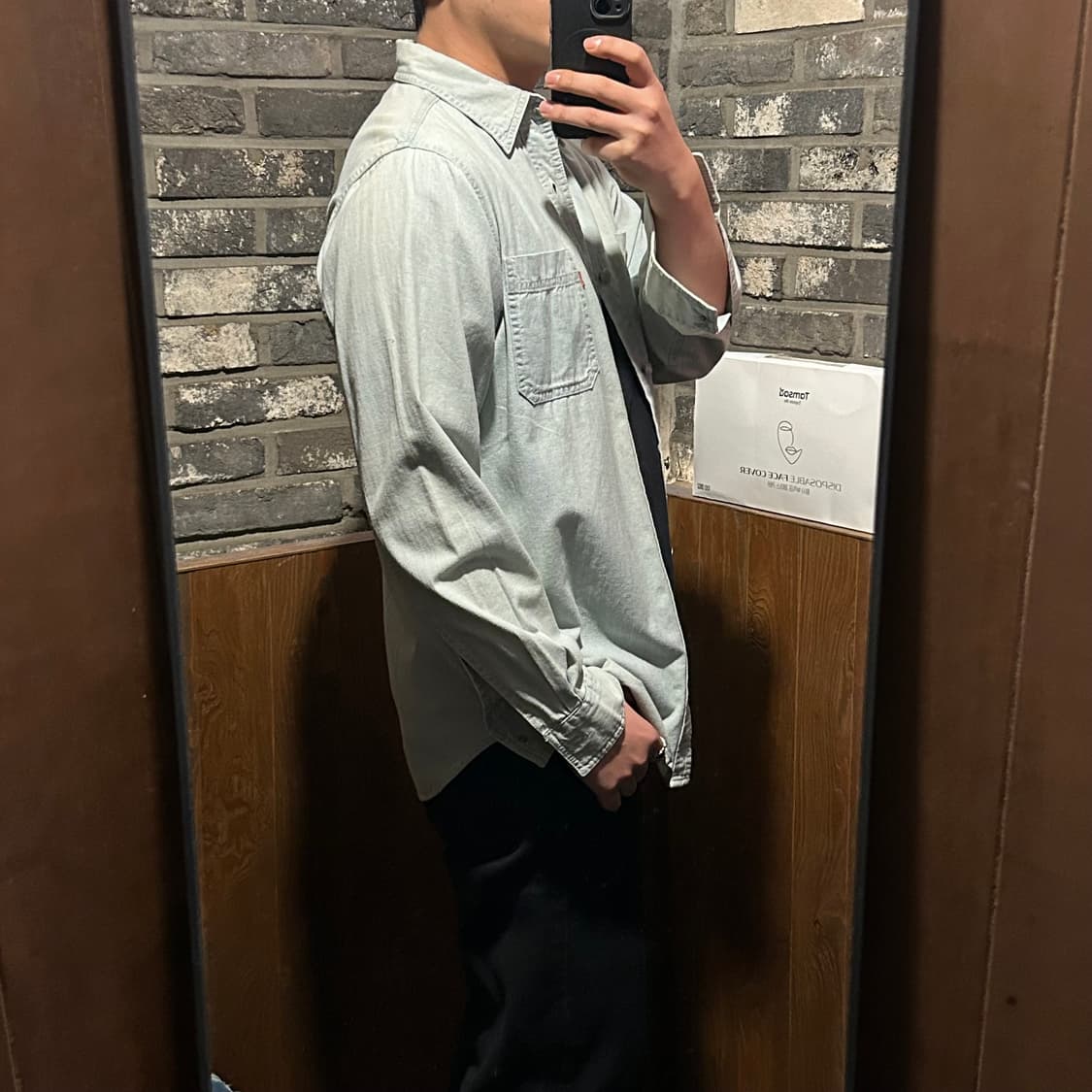 M) 리바이스 투포켓 워크 데님 셔츠 자켓 T버튼 타입 L89 상품이미지9