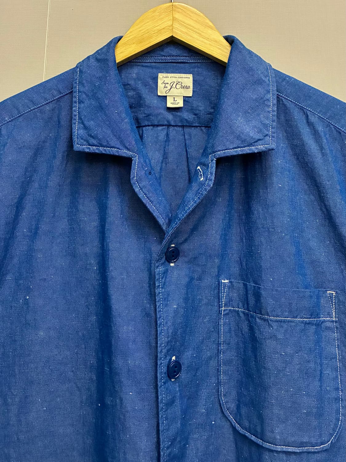 (L/103)J.Crew 제이크루 3포켓 샴브레이 데님 워크셔츠 블루 상품이미지3