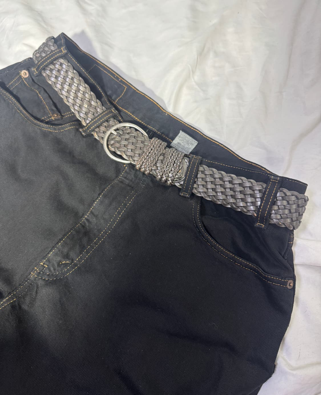 빈티지 위빙 레더 벨트 상품이미지2