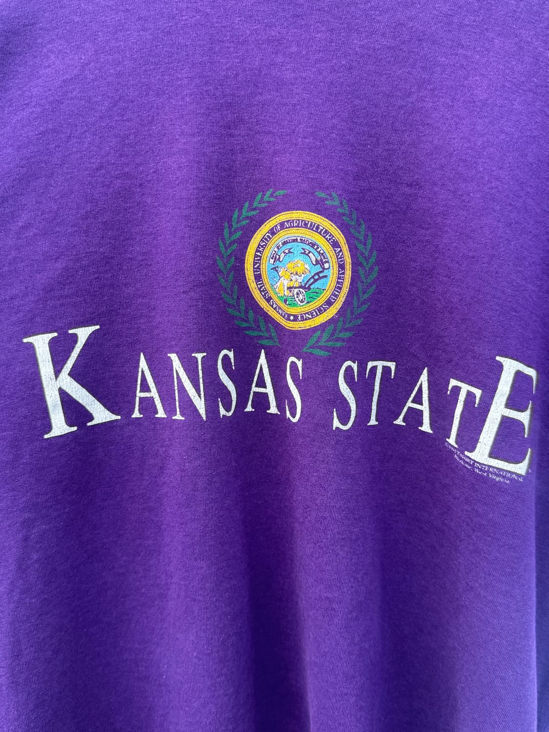 90s USA Kansas State 빈티지 티 L 상품이미지2