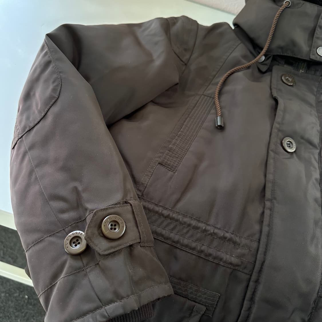 95 라코스테 딥브라운 내피 야상 점퍼 상품이미지3