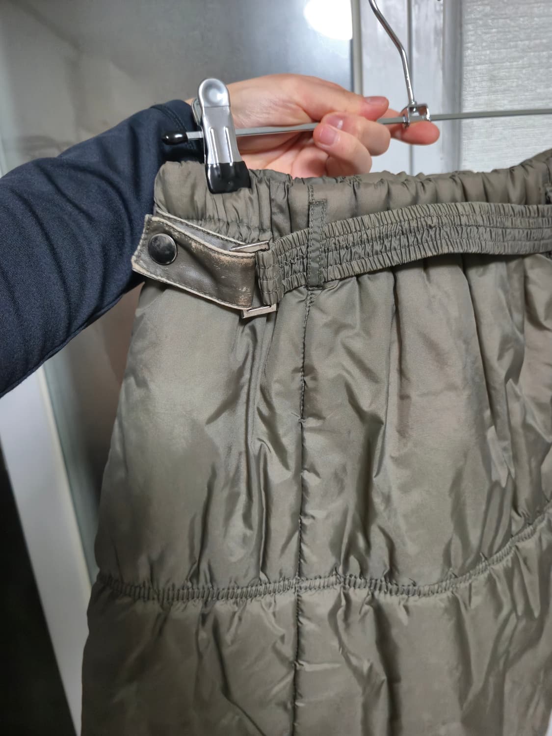 카키 패딩 랩 스커트 상품이미지3