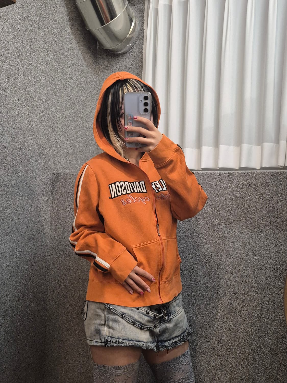 HARLEY DAVIDSON ORANGE HOODIE ZIPUP  상품이미지2