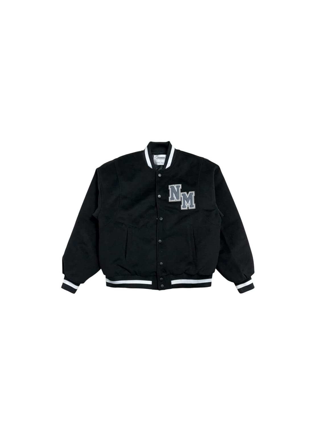 노매뉴얼 바시티 자켓 블랙 상품이미지1