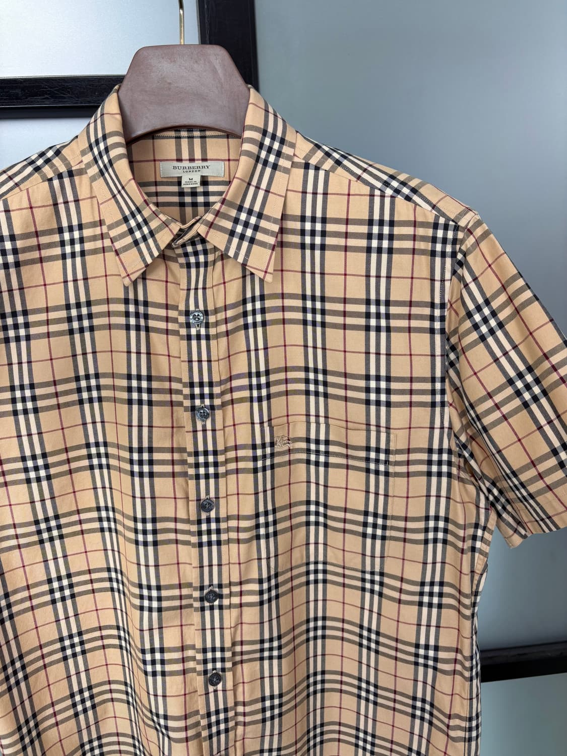  [M]BURBERRY버버리 브라운 노바체크 반팔 셔츠  상품이미지2