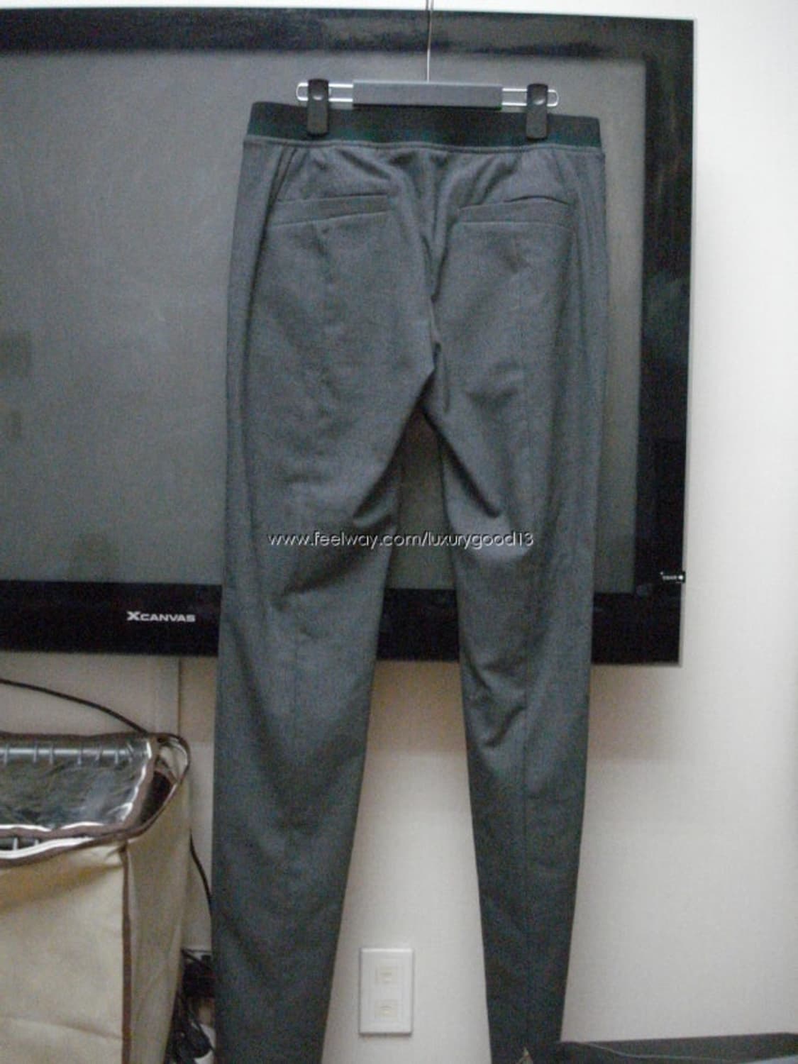 시스템 옴므 그레이 밴딩 슬랙스 팬츠 상품이미지1