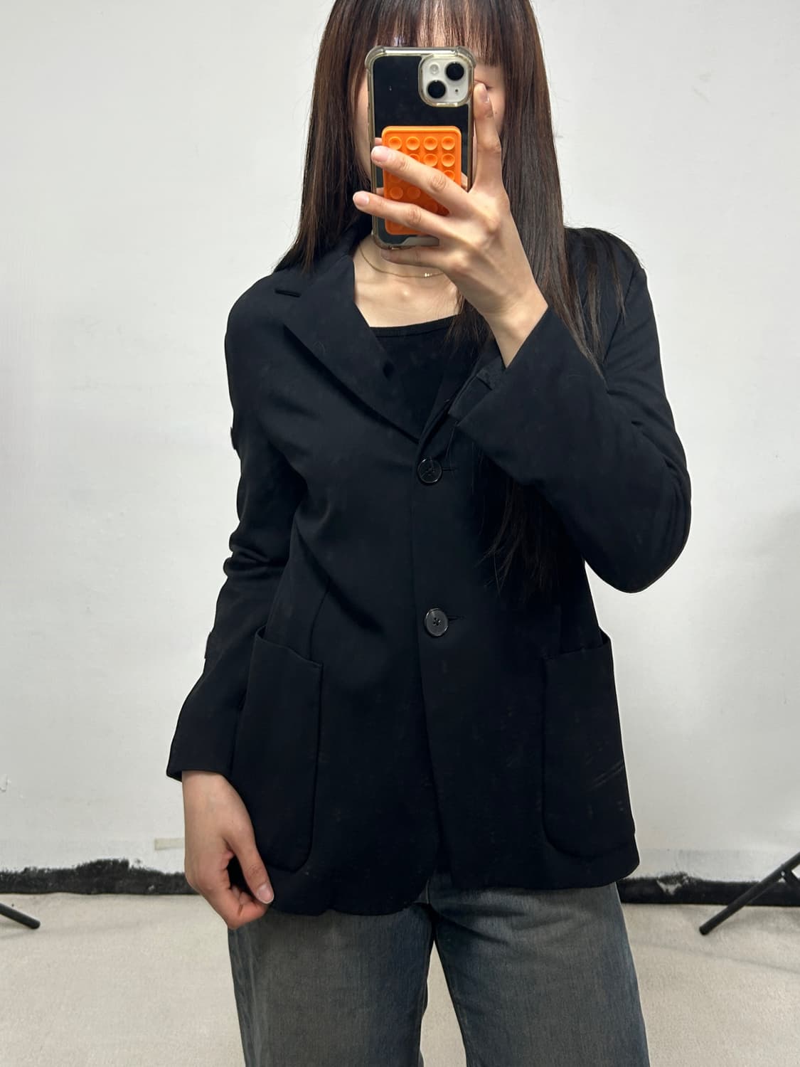 질샌더 투버튼 싱글 블레이저 블랙 상품이미지2