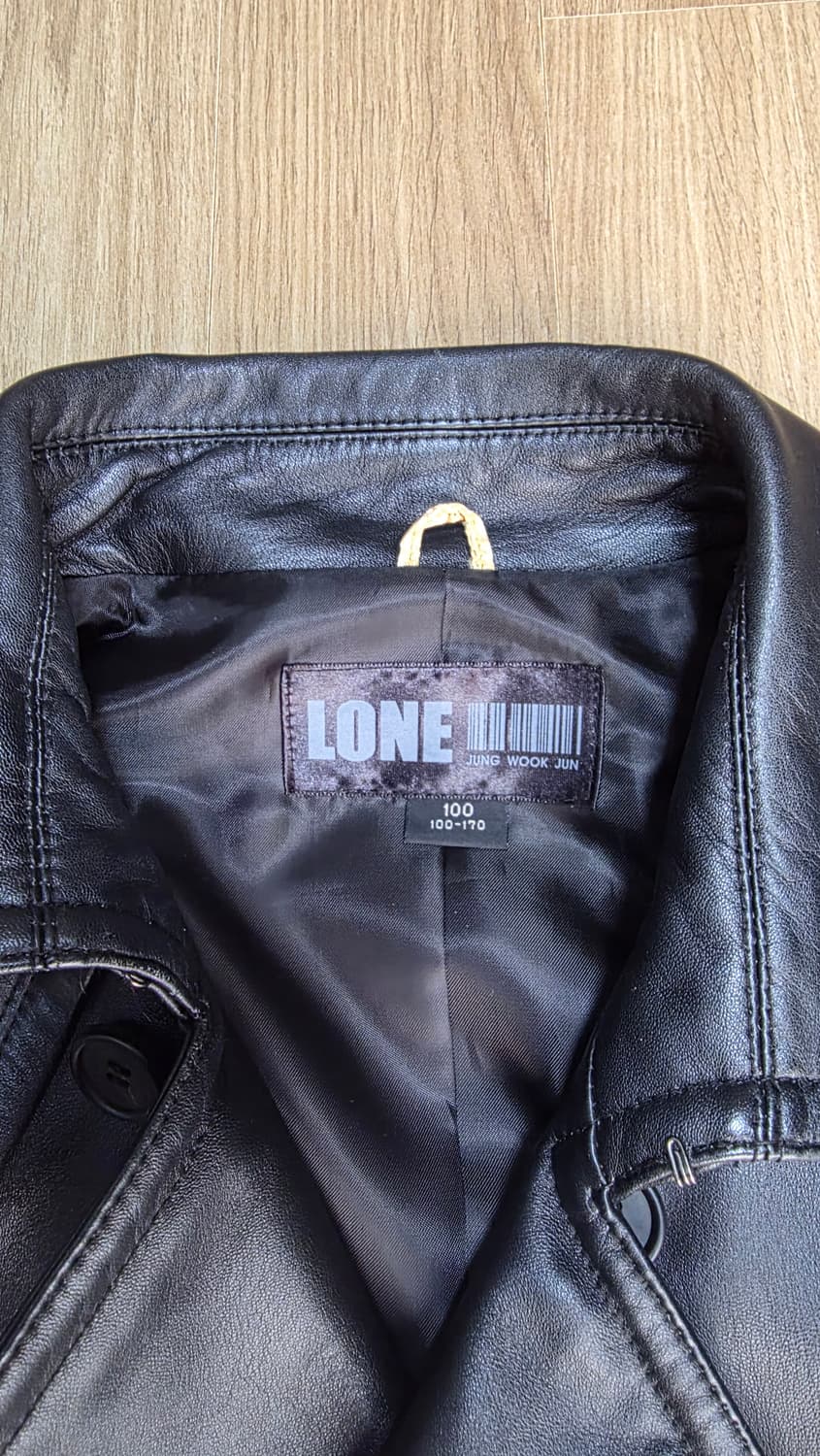 준지 LONE 블랙 가죽자켓 트렌치 남자 코트 상품이미지4