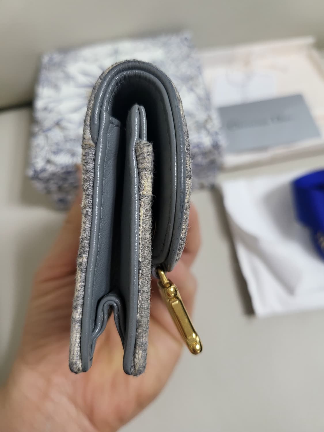 디올 오블리크 카드지갑 그레이  상품이미지4