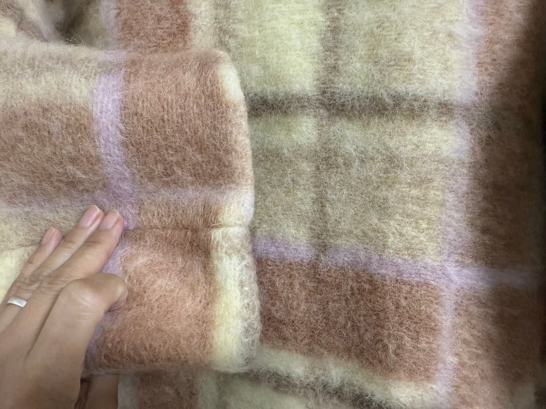 Thursday Island써스데이아일랜드 체크 울져지 롱코트 M 상품이미지5