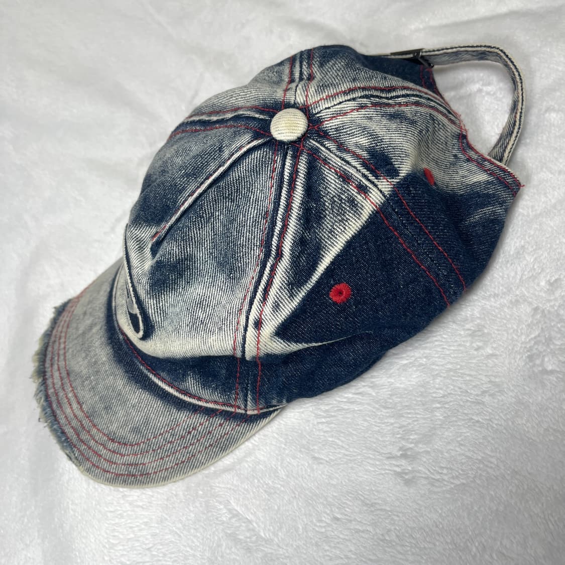 디젤 C-세이몬 트리티드 데님 베이스볼 캡 블루캡 화이트 사이즈2 상품이미지3