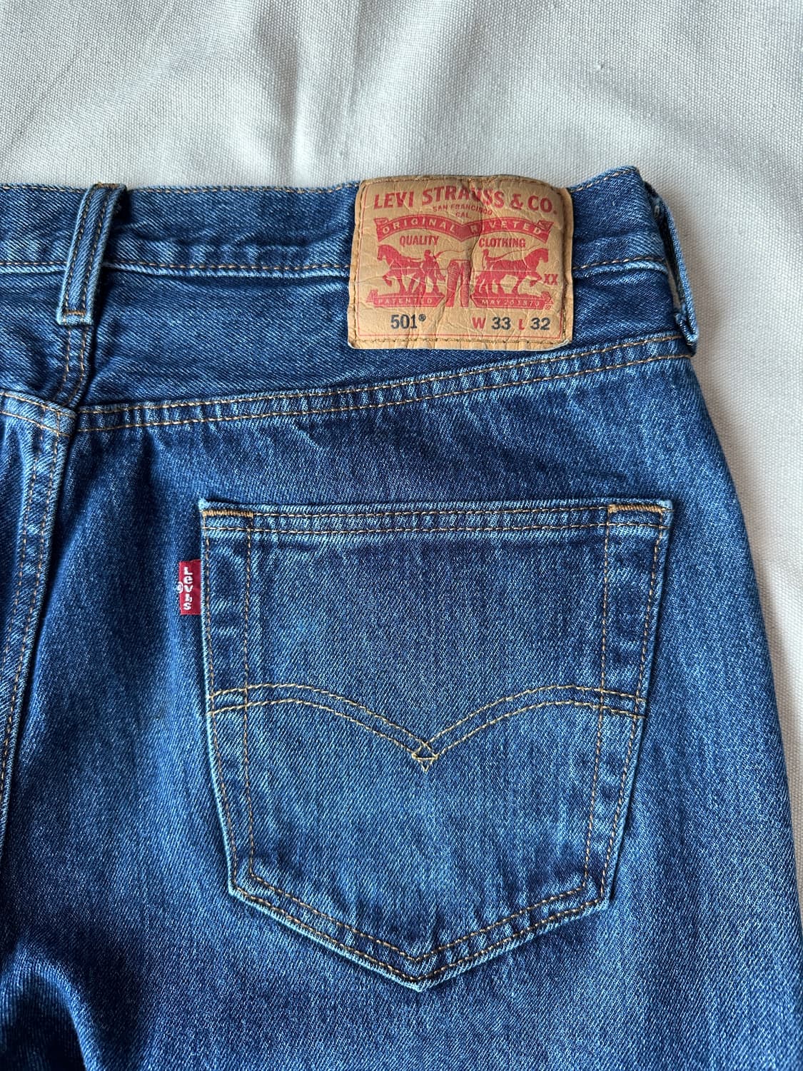 리바이스 501 중청 데님팬츠 33 상품이미지8
