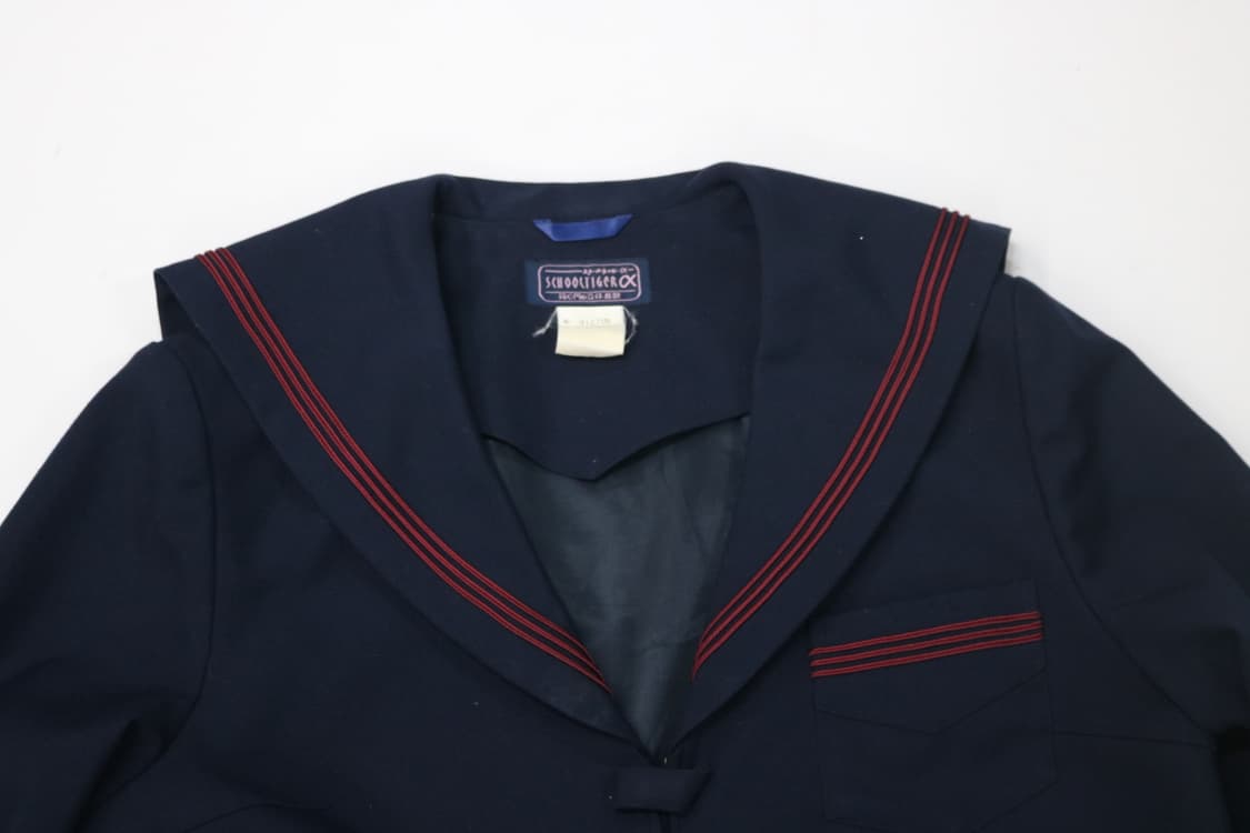 SCHOOL TIGER 빈티지 세일러 칼라 레드 라인 포인트 네이비 자켓 상품이미지3