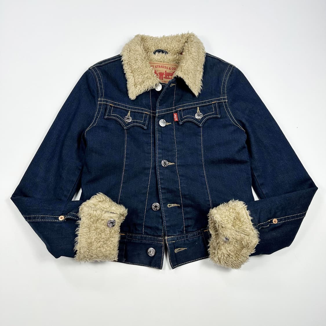 리바이스 78382 여성 웨스턴 퍼 데님 트러커 자켓 여성S 상품이미지1