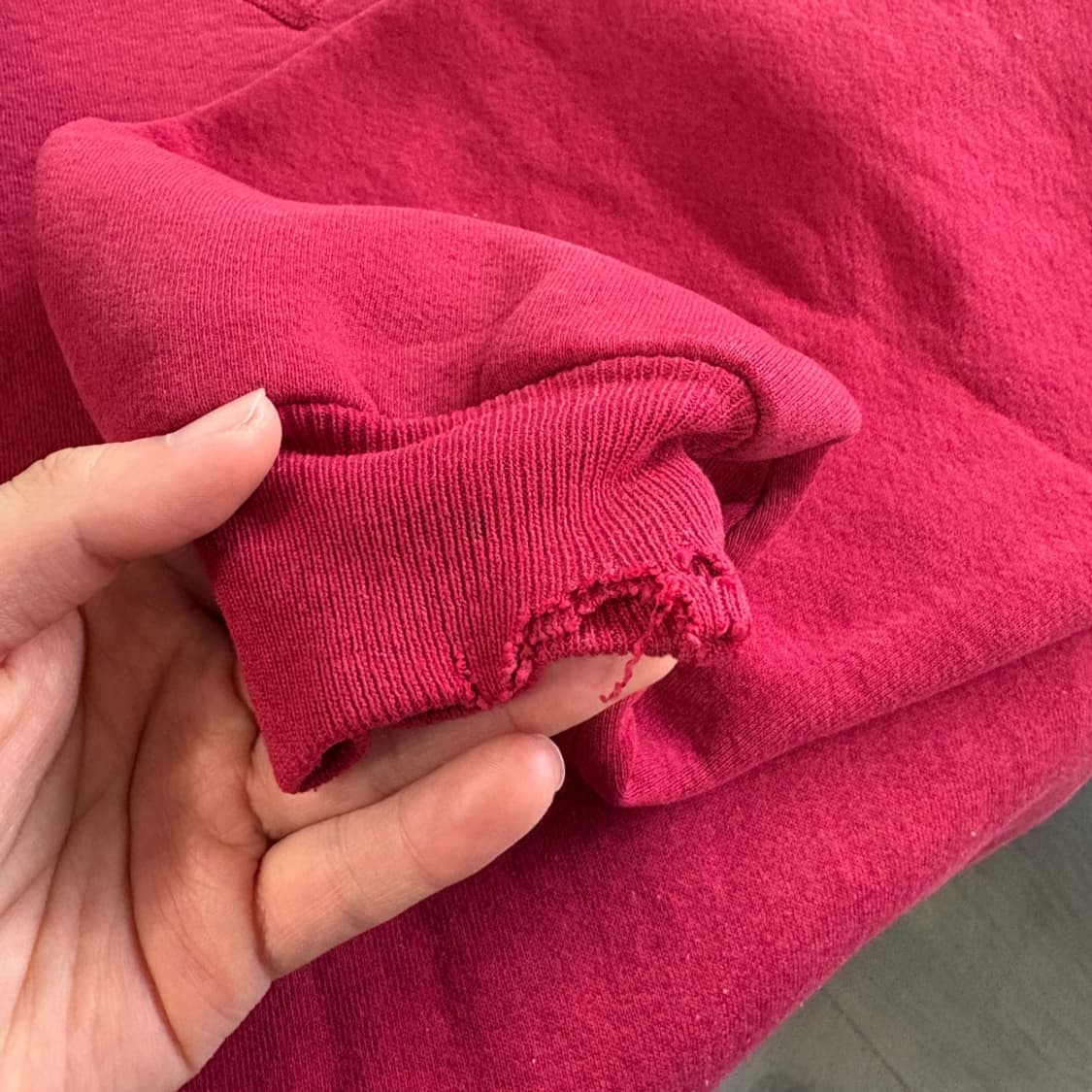 90s Russell 90년대 미국 생산 러셀 블랭크 레드 스웻셔츠 상품이미지10